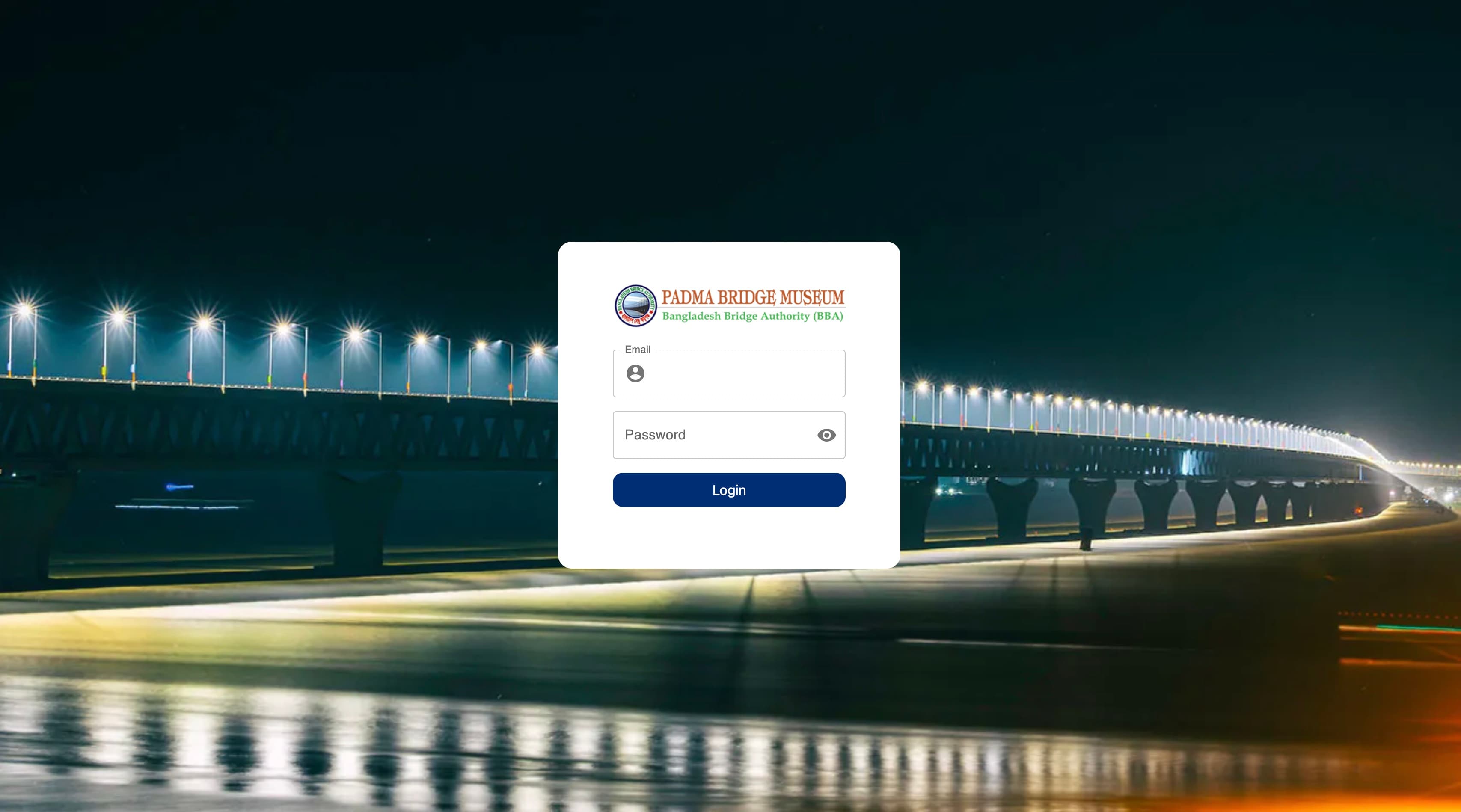 Padma Bridge Museum admin login