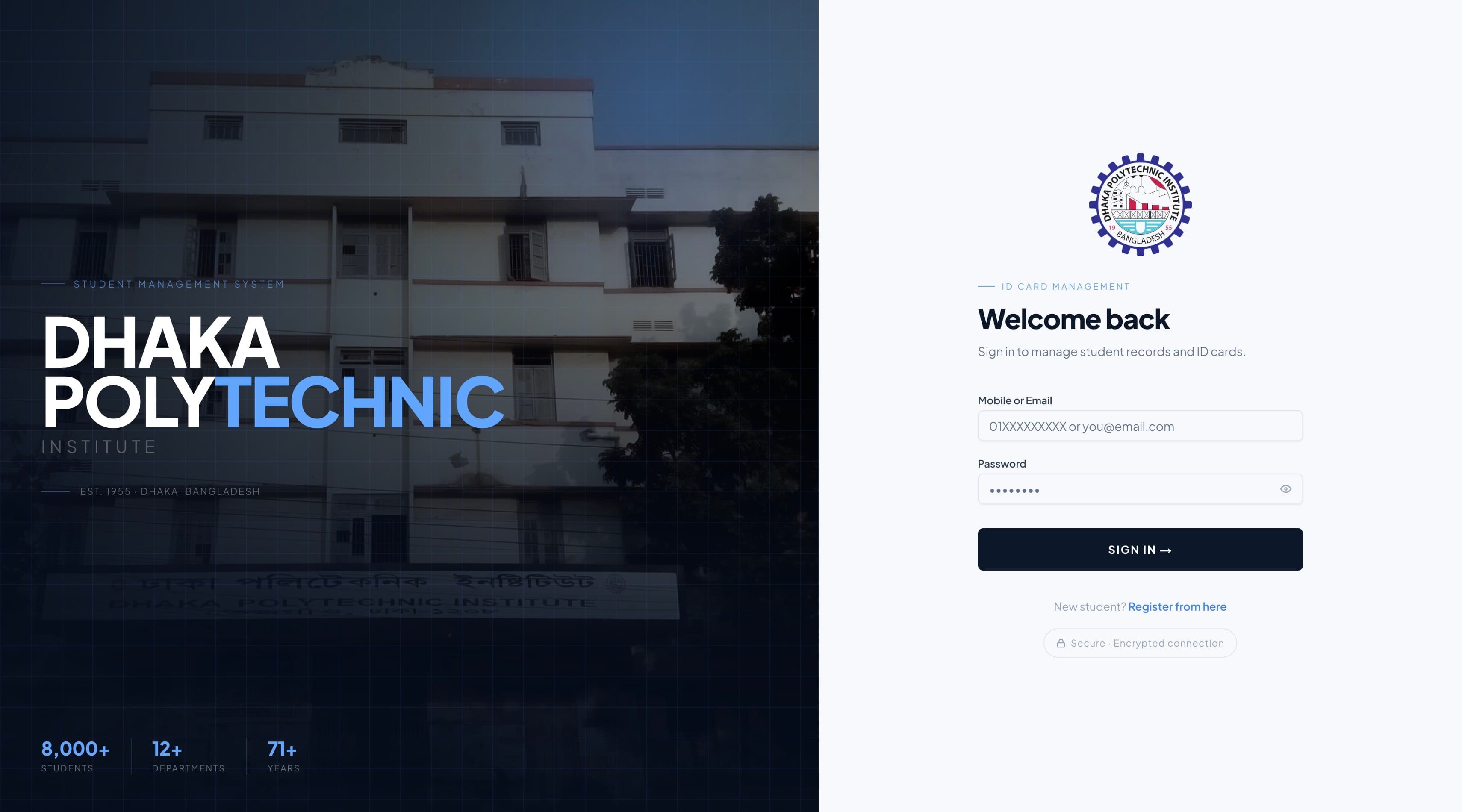 Polytechnic portal login hero